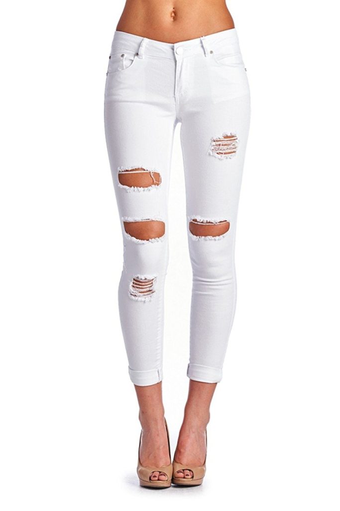 Blue Age Womens Destroyed Ripped Distressed Skinny Jeans – Shop2online ...