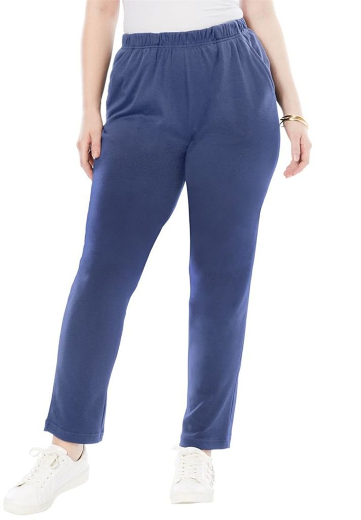 Roamans Women’s Plus Size Petite Classic Soft Knit Pants – Shop2online ...