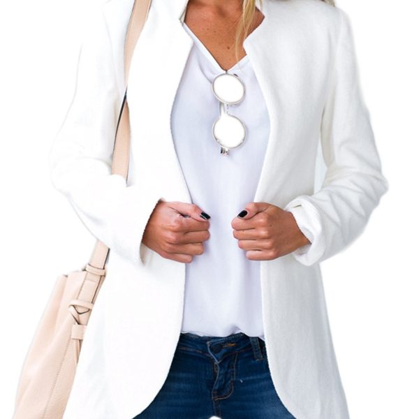 PERSUN Women's Stand Collar Long Sleeve Slim Blazer - Shop2online best ...