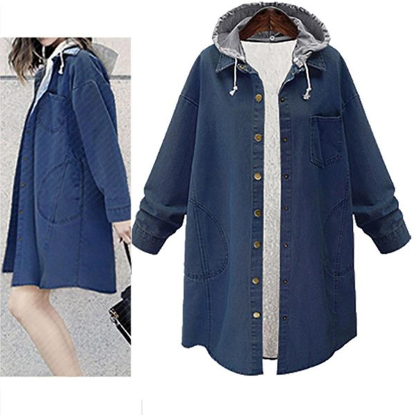 Vovotrade Women Plus Size Oversized Loose Cashmere Long Jacket Trench ...