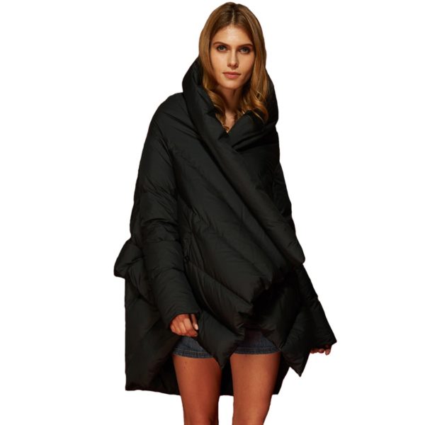 Shegetit Anorak Duck Down Coat For Women Parka Cloak-Type Jacket (Pack1 ...