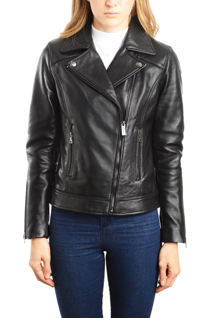 REED EST. 1950 Women’s Jacket Genuine Lambskin Leather Biker Fashion ...