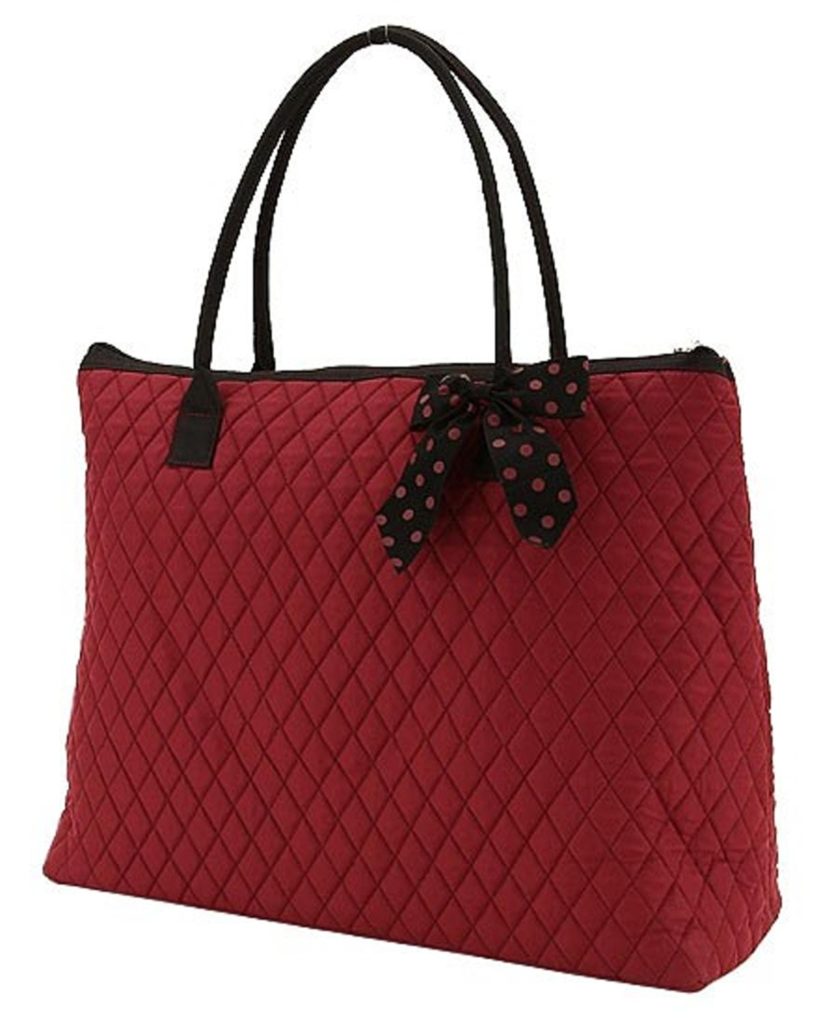 Belvah Extra Large Quilted Solid Pattern Tote Handbag - Choice of ...