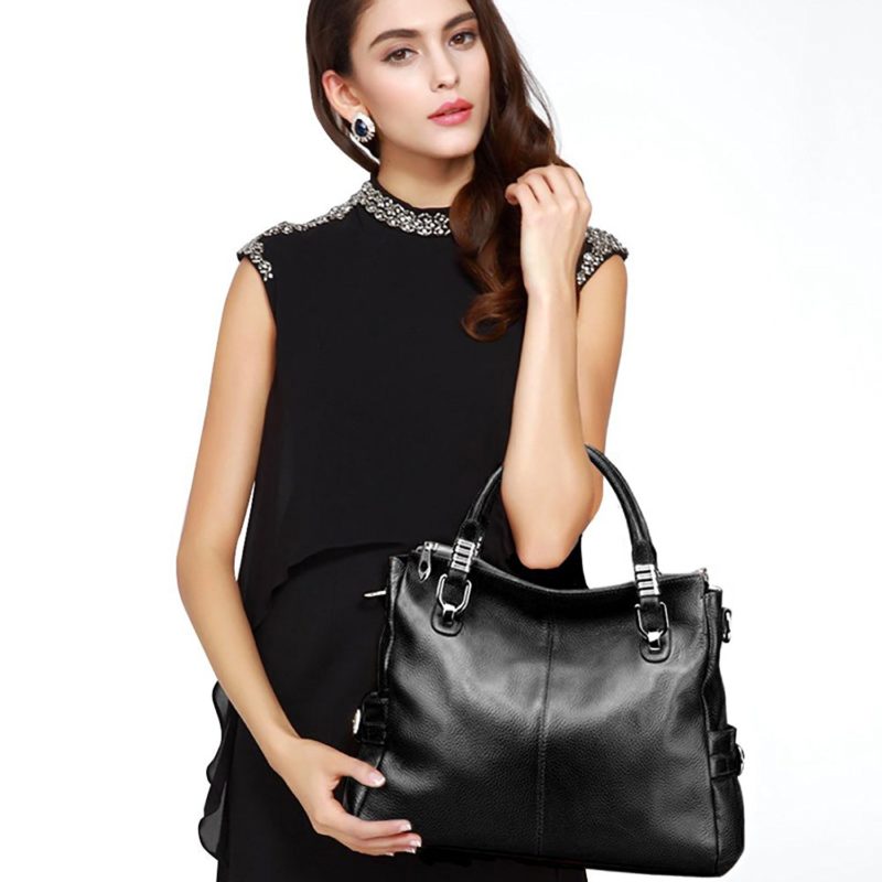 S-ZONE Women’s Vintage Genuine Leather Tote Shoulder Bag Top-handle ...