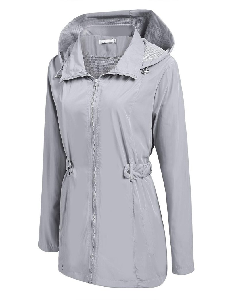 Fanala Women Lightweight Waterproof Jacket Hooded Outdoor Windbreaker ...