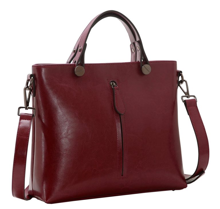 Heshe Womens Leather Shoulder Handbags Work Totes Top Handle Bag ...