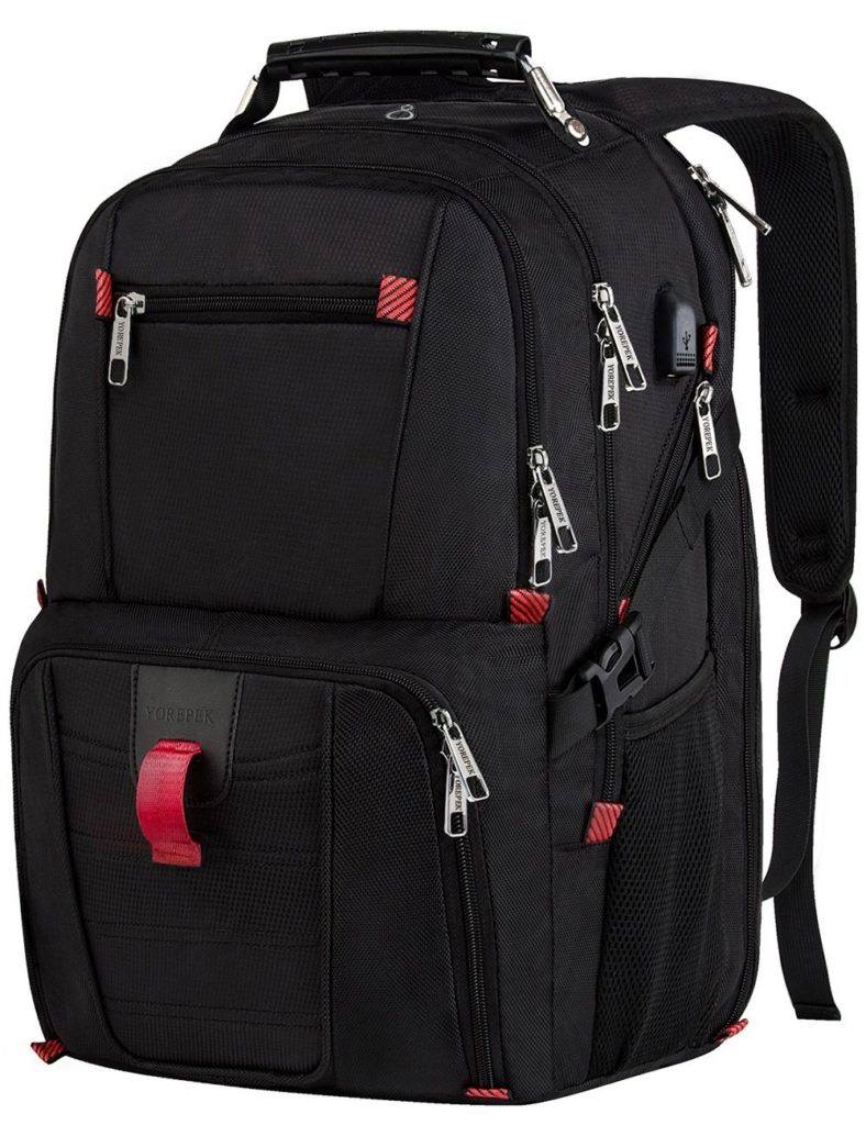Travel Laptop Backpack,17.3 TSA Durable College School Computer Bag w ...