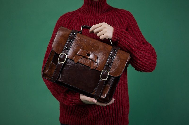 ECOSUSI Vintage Crossbody Messenger Bag Satchel Purse Handbag Briefcase ...