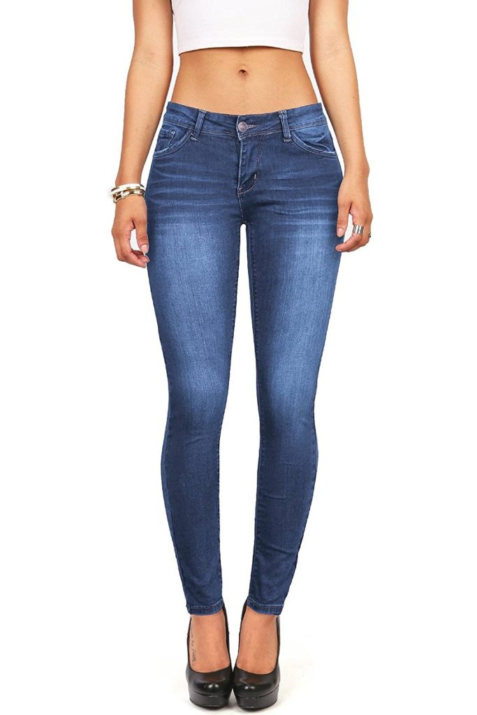 Wax Women's Juniors Timeless Low Rise Stretchy Skinny Jeans ...