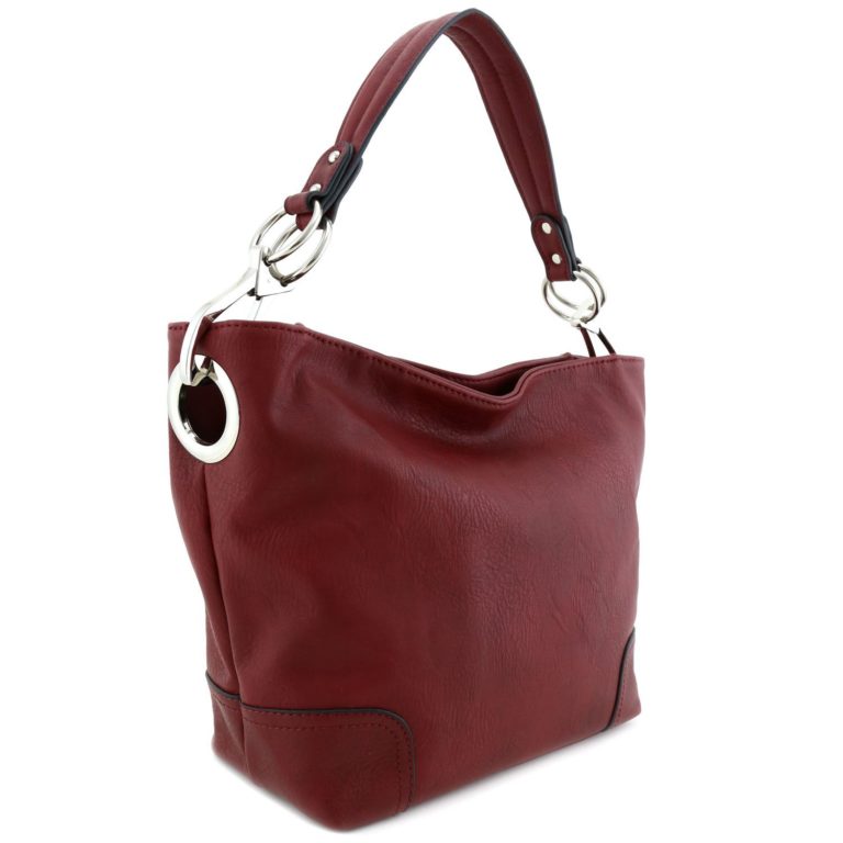 Hobo Shoulder Bag with Big Snap Hook Hardware – Shop2online best woman ...