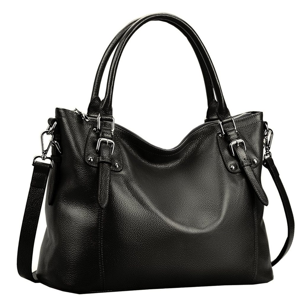 Heshe Women’s Vintage Leather Shoulder Handbags Top-Handle Bag Large ...