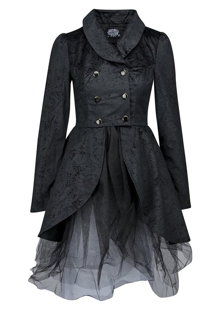 Pretty Attitude Womens Black Victorian Steampunk Jacket With Tulle ...