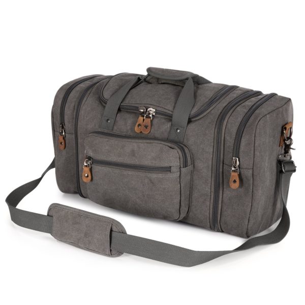 Plambag Unisex’s Canvas Duffel Bag Oversized Travel Tote Luggage Bag ...