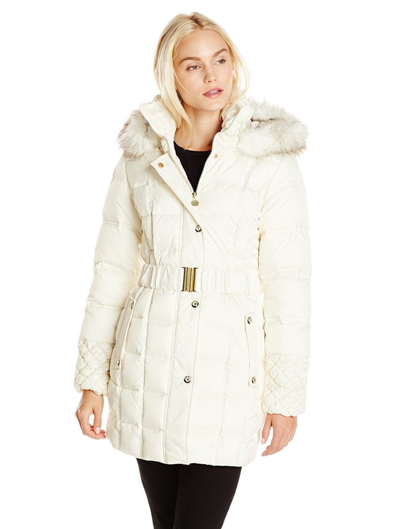 Betsey Johnson Women’s Puffer Coat With Faux-Fur Hood – Shop2online ...