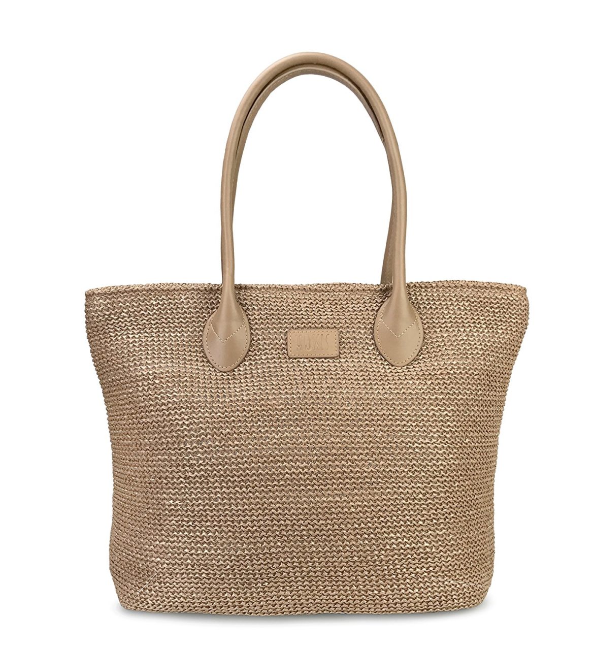 Hoxis Weekender Lightweight Synthetic Straw Shopper Tote Womens ...