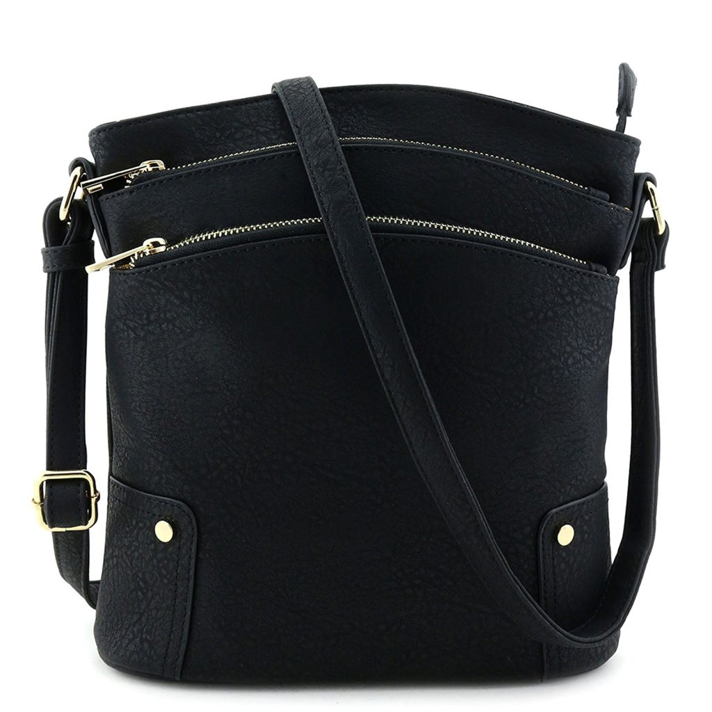 Triple Zip Pocket Large Crossbody Bag – Shop2online best woman's ...