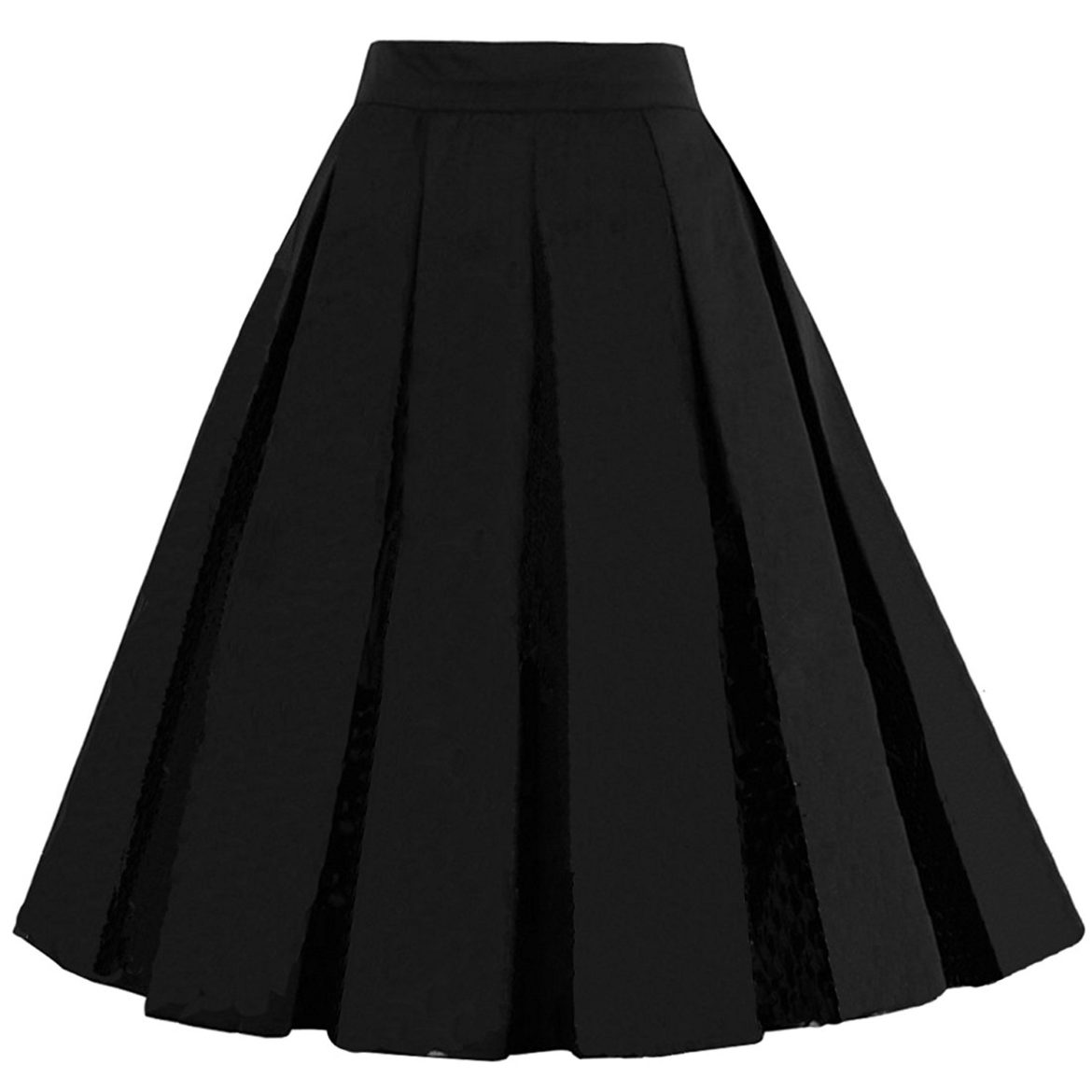 Dressever Women’s Vintage A-Line Printed Pleated Flared Midi Skirts ...