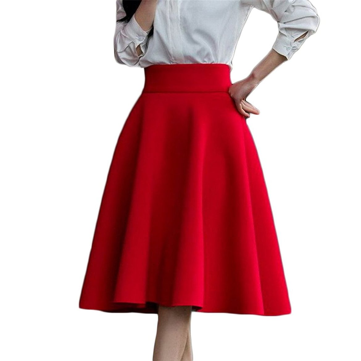 AOMEI Women’s High Waist Knee Length Skirt – Shop2online best woman's ...