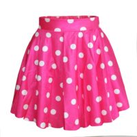 SAYM Women Girls Stretchy Polka Dot Flared Casual Mini Skirt ...