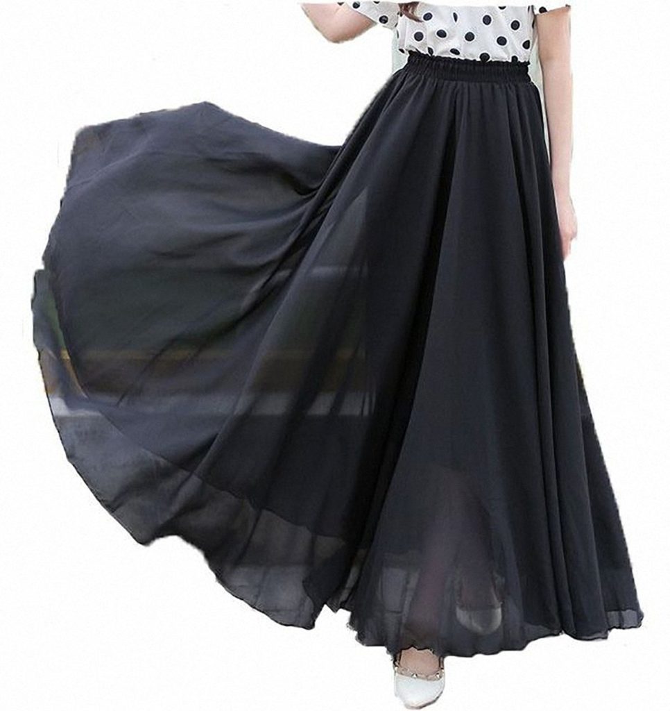 Afibi Womens Chiffon Retro Long Maxi Skirt Vintage Dress – Shop2online ...
