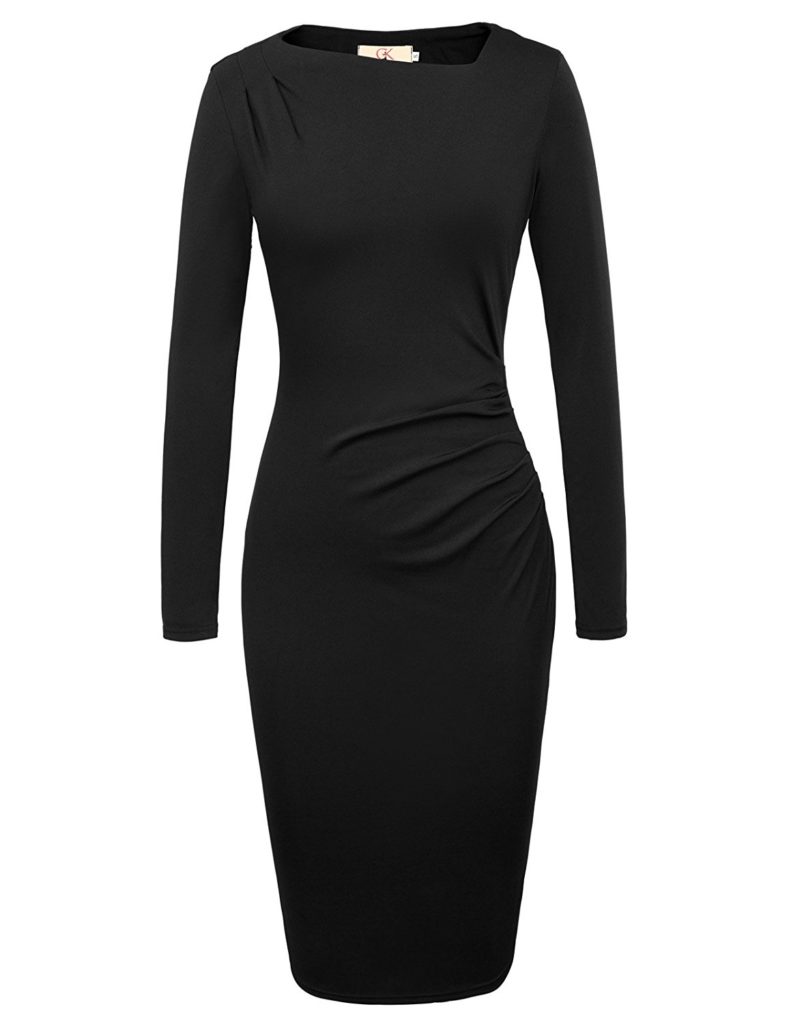 GRACE KARIN Women Asymmetric Neckline Wear To Work Casual Dress ...