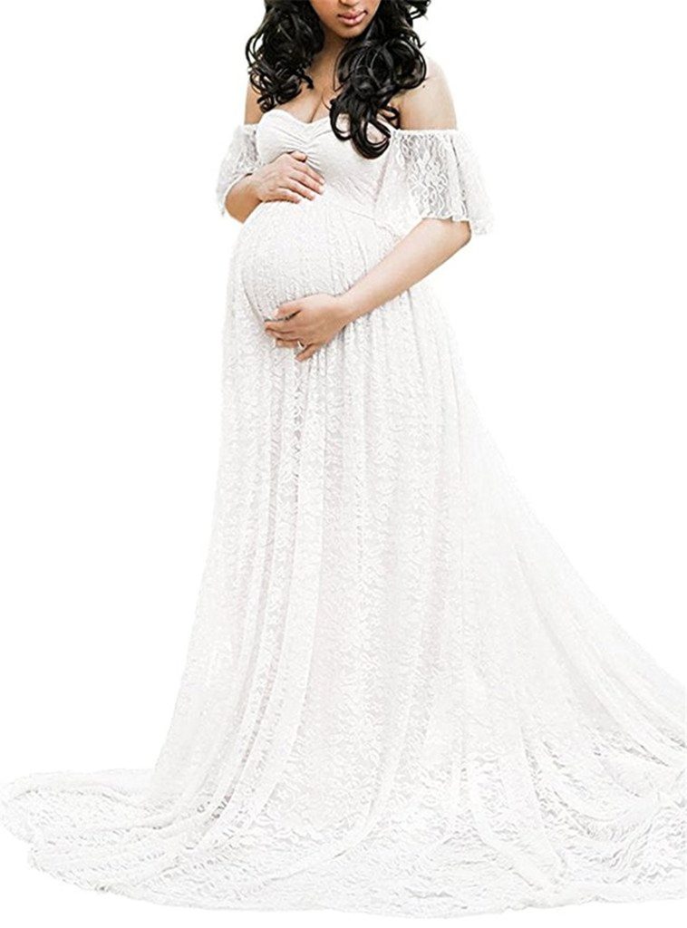 SICILY Lace Overlay Maternity Wrap Maxi Dress Photography Props Fancy ...