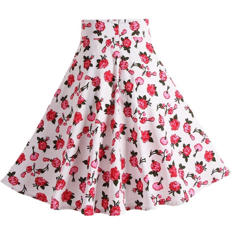 Fancyqube Women’s Retro Pleated Floral Print Skirt – Shop2online best ...