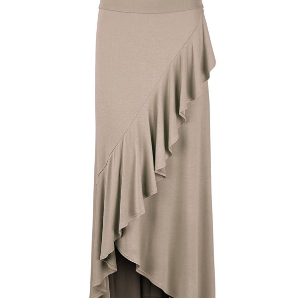 Lock and Love LL Womens Wrapped High Low Ruffle Maxi Skirt - Made In ...
