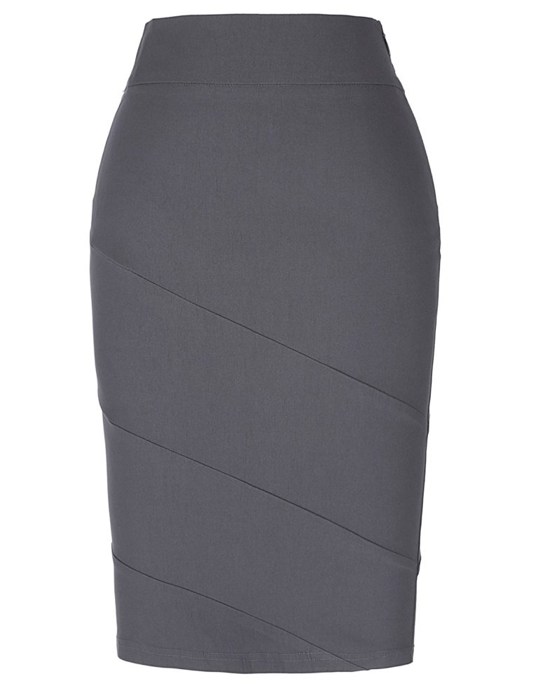 Kate Kasin Women’s Stretchy Cotton Pencil Skirt Slim Fit Business Skirt ...