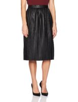 Kenneth Cole Women’s Faux Leather Pleated Midi Skirt – Shop2online best ...