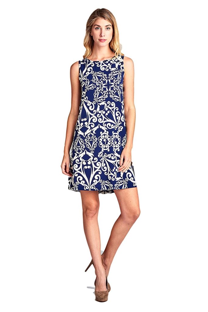 ReneeC. Women's Vivid Print Sleeveless Mini Urban Short Dress - Made In ...