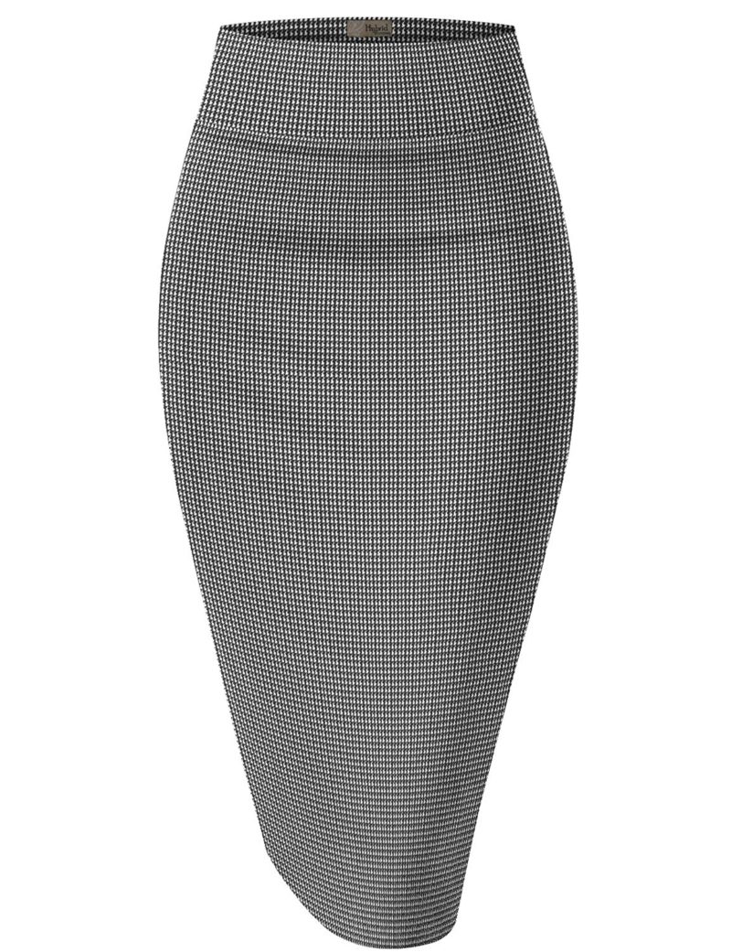 HyBrid & Company H&C Women’s Elastic Waist Stretchy Office Pencil Skirt ...
