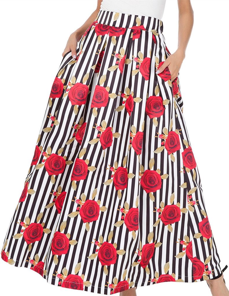 NINEWE Women’s White Contrast Polka Dot Print Maxi Skirt – Shop2online ...